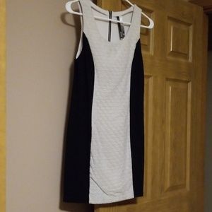 Black and ivory dress